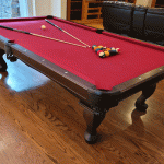 Claw-foot-pool-table-with-burgundy-felt--top a plus billiards