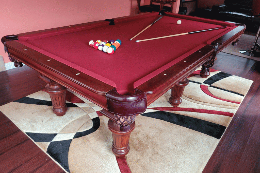 Gandy Burgundy Felt close Pool tables express