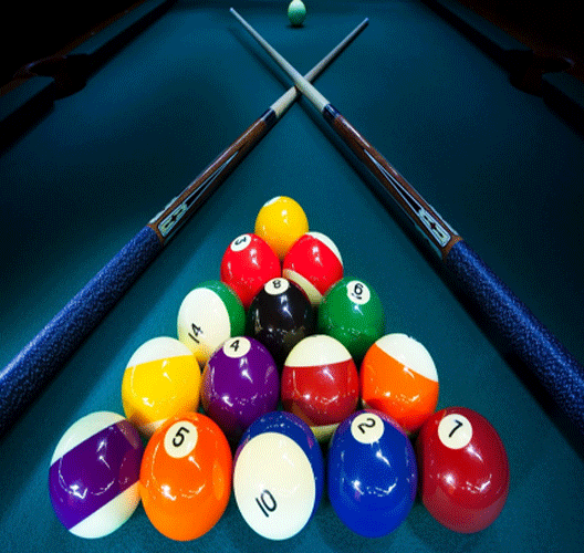 pool table and cues a plus billiards